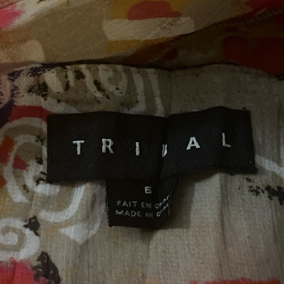 Tribal Women’s NWT Tropical Crinkled Skirt Guava Size 6 - Picture 3 of 8